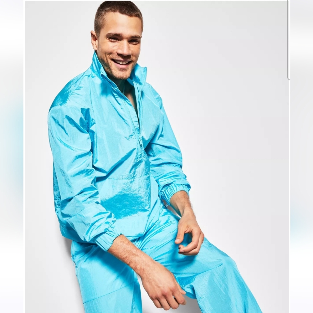 Royalty by Maluma Men's Relaxed-Fit Solid Half-Zip Jacket